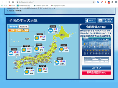 東進全国学校の天気